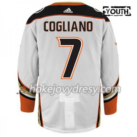 Dětské Hokejový Dres Anaheim Ducks ANDREW COGLIANO 7 Adidas Bílá Authentic